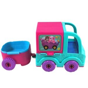 Crayola Scribble Scrubbie Pets Grooming Truck and Trailer Teal Pink Toy Vehicle